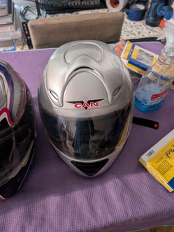 3 Full-Face Motorcycle Helmets Bundle (HJC, KBC, CAN) – Good Condition