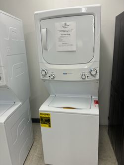 $1248 GE Stacked Washer Dryer Combo White