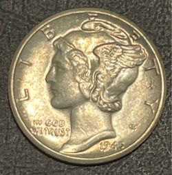 1942d Mercury dime uncirculated