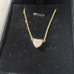 Diamond Heart Necklace 14k Gold