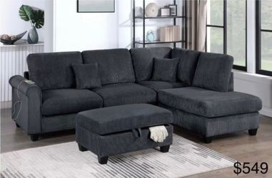 Sectional sofa with ottoman