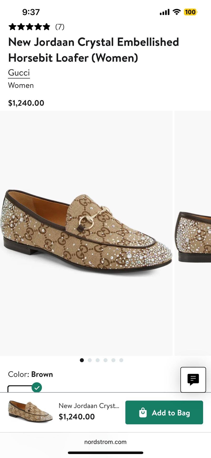 Gucci Jordan Horsebit Loafer With Swarovski Crystal