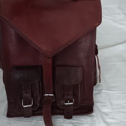 Vintage Leather Satchel Laptop Backpack Bag Rucksack Messenger