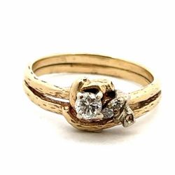 Woman’s Ladies 14k Yellow Gold Diamond Ring .22 CTW Size 6 GP3080441