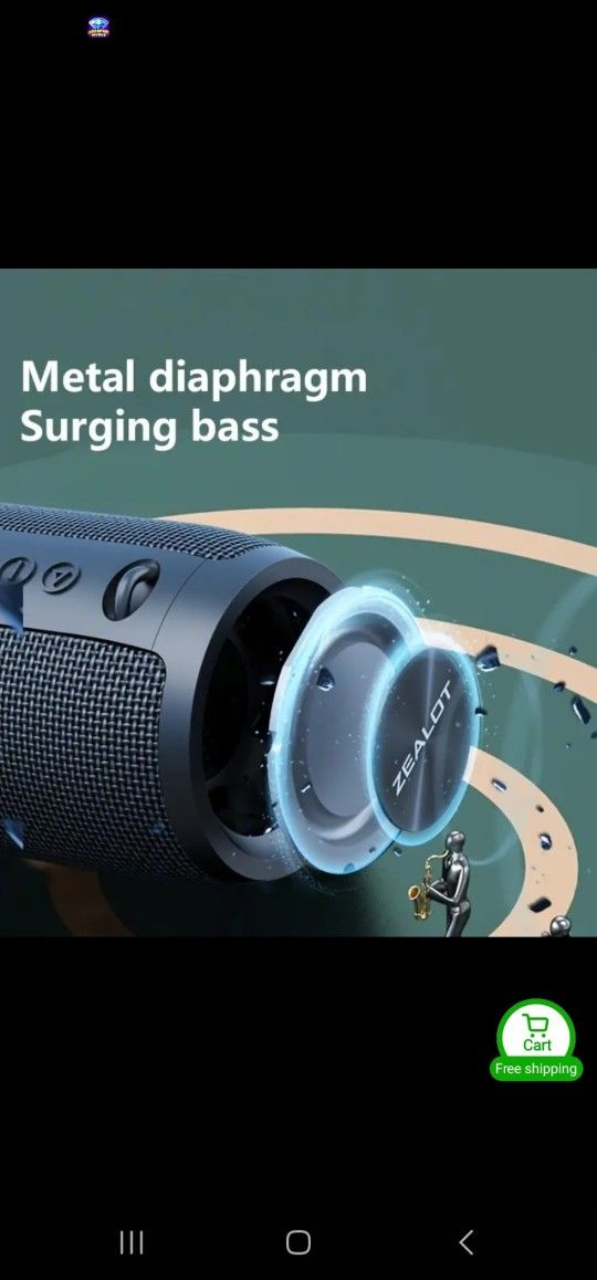 new portable rechargeable Bluetooth speaker 40 watts big battery 5,200ma