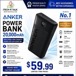 ANKER Power bank 20,000mah 15w USBC