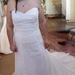  A Line Wedding Dress 