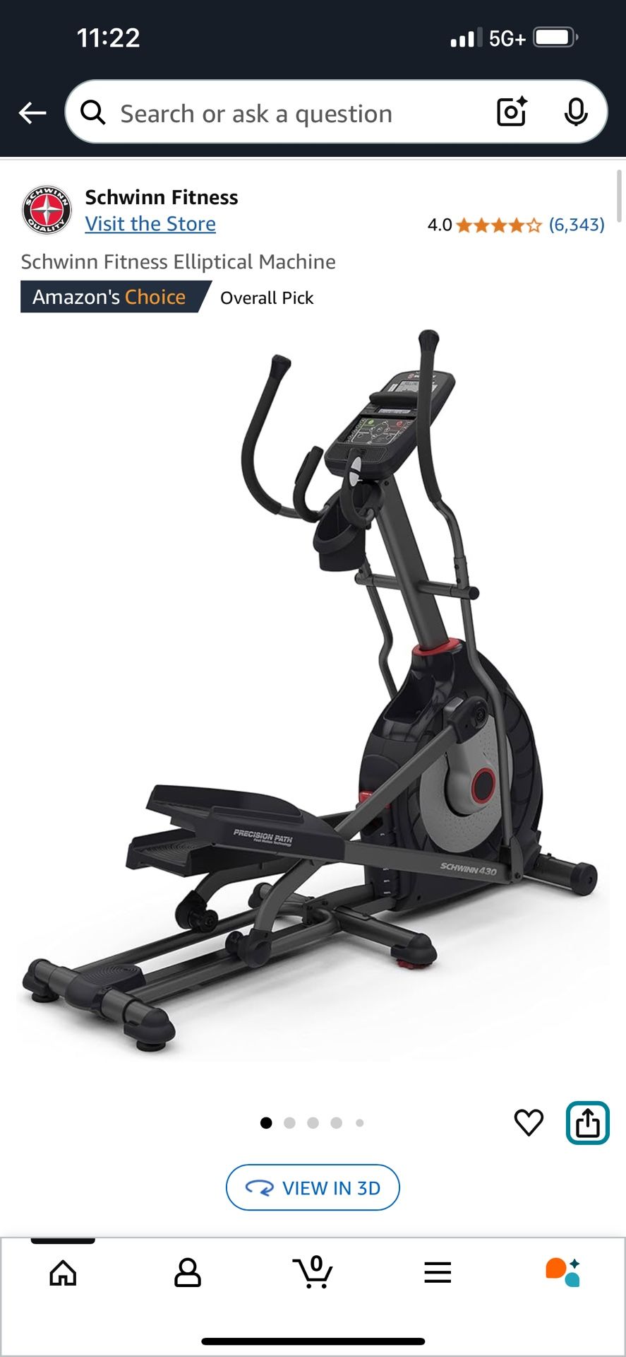 Schwinn Fitness Elliptical Machine