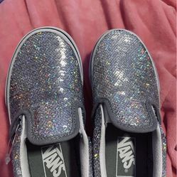 Little Girls Limited Edition Sparkle Vans Size 10 Brand New