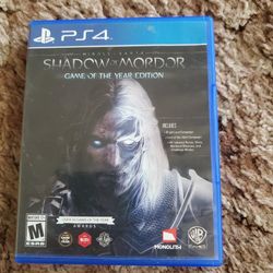 Playstation 4 Middle Earth: Shadow Of Mordor