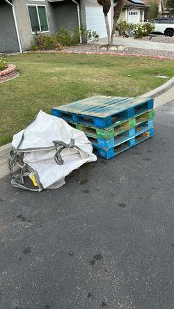 pallets and sturdy gravel bags Free pallets and sturdy gravel bags