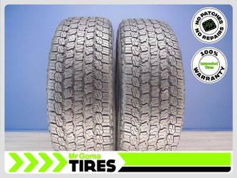 2 GOODYEAR WRANGLER A/T ADVENTURE 255/70R18 USED TIRES 9.4/32 TREAD 113T 2557018