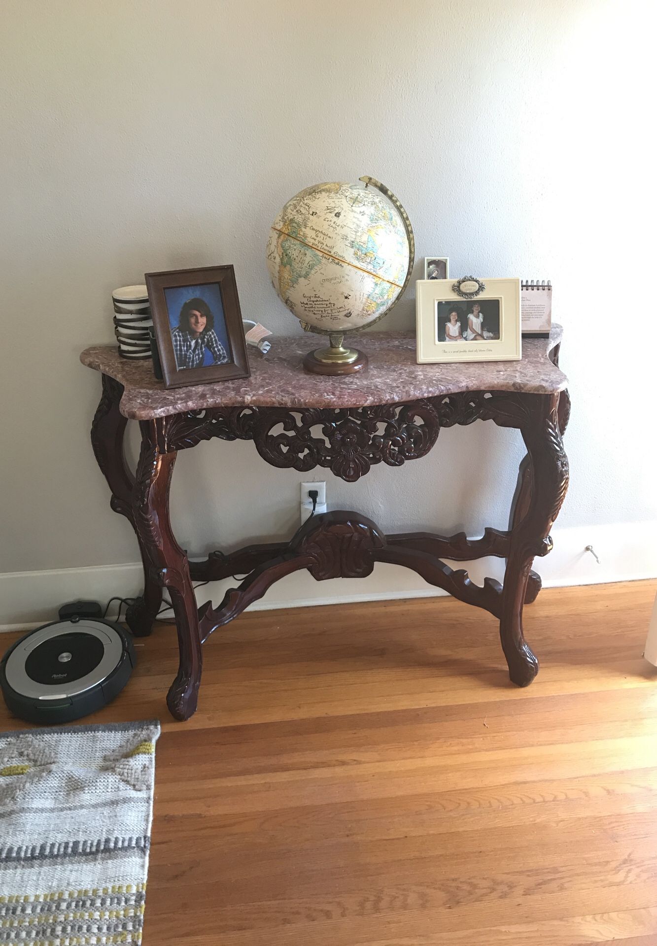 Toscanini Baroque Marble Top Console Table (paid $800 new)