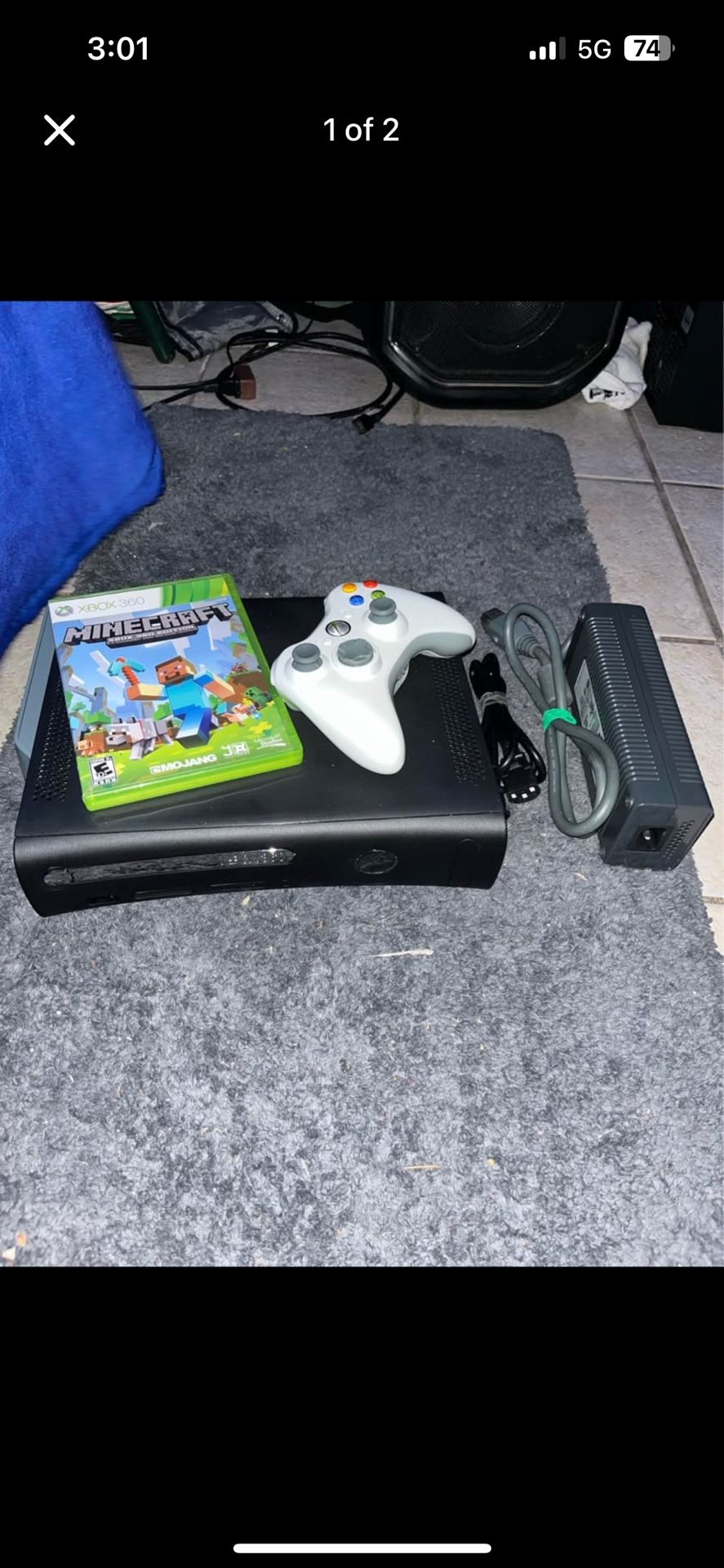 Xbox 360 1Tb With External Hard Drive And Minecraft