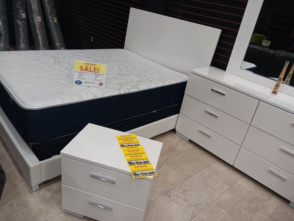 *Ad Special* Renaissance Stunning White Queen/King Bedroom Sets Starting At $899 Delivery And Easy Financing Available