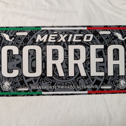 Correa Mexico Plate aluminum Plate Mexican Mexico Correa