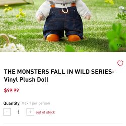 Authentic The Monsters Fall In Wild Series-Vinyl Plush Doll