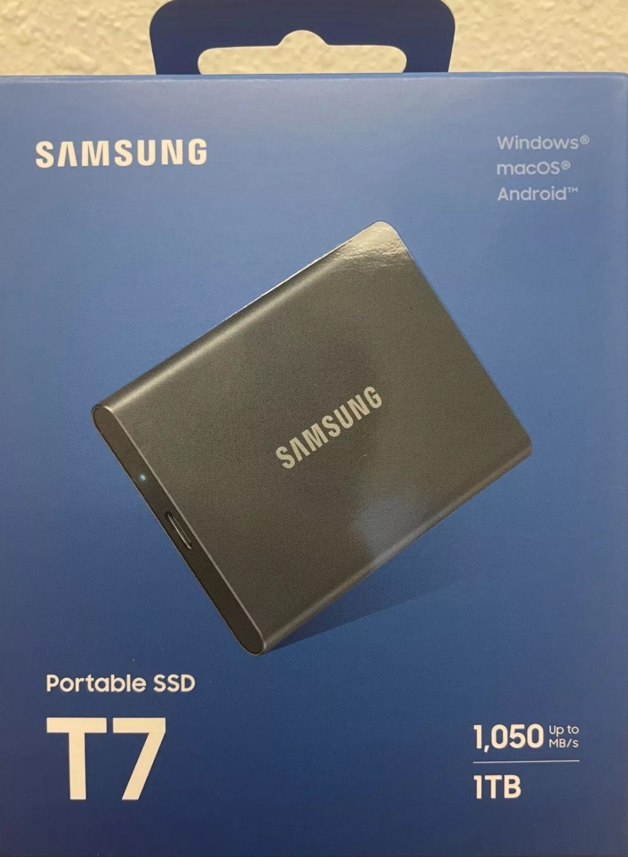 SAMSUNG T7 Portable SSD, 1TB External Solid State Drive, Speeds Up to 1,050MB/s
