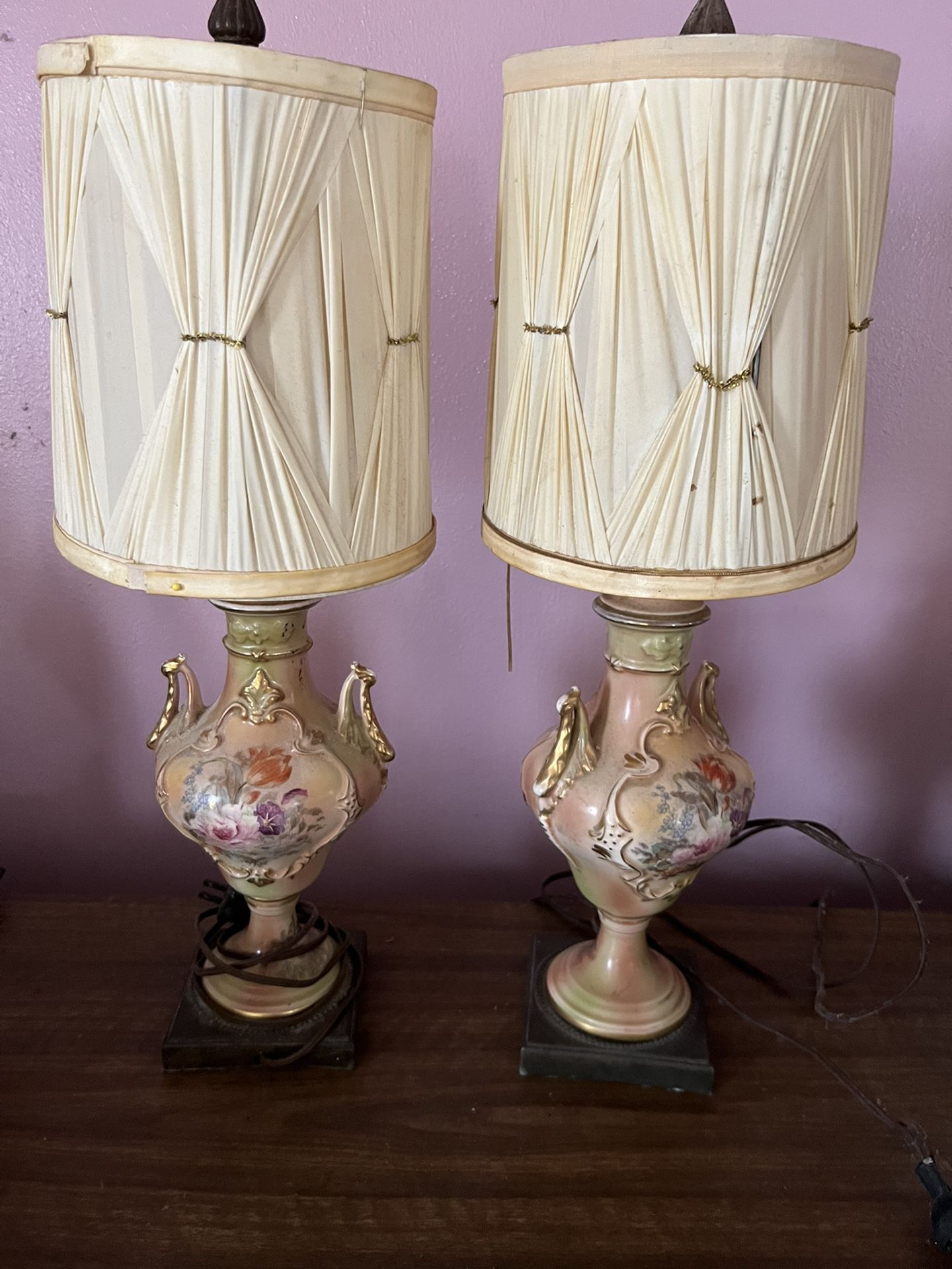 Antique Pair of Lamps 