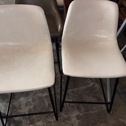 2 White Stools 