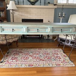 Large Rustic Corona Style Mexican Pine Table / Console / Desk 