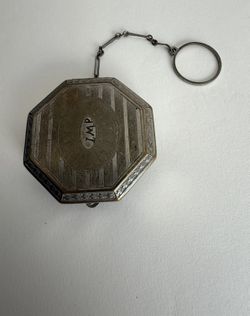 Vintage Art Deco Finger Ring Vanity Powder Compact 