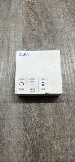 Oura Ring Horizon Brushed Titanium Size 9