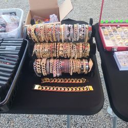 Gold field bracelets size 7to8 couple of eight and a half nine