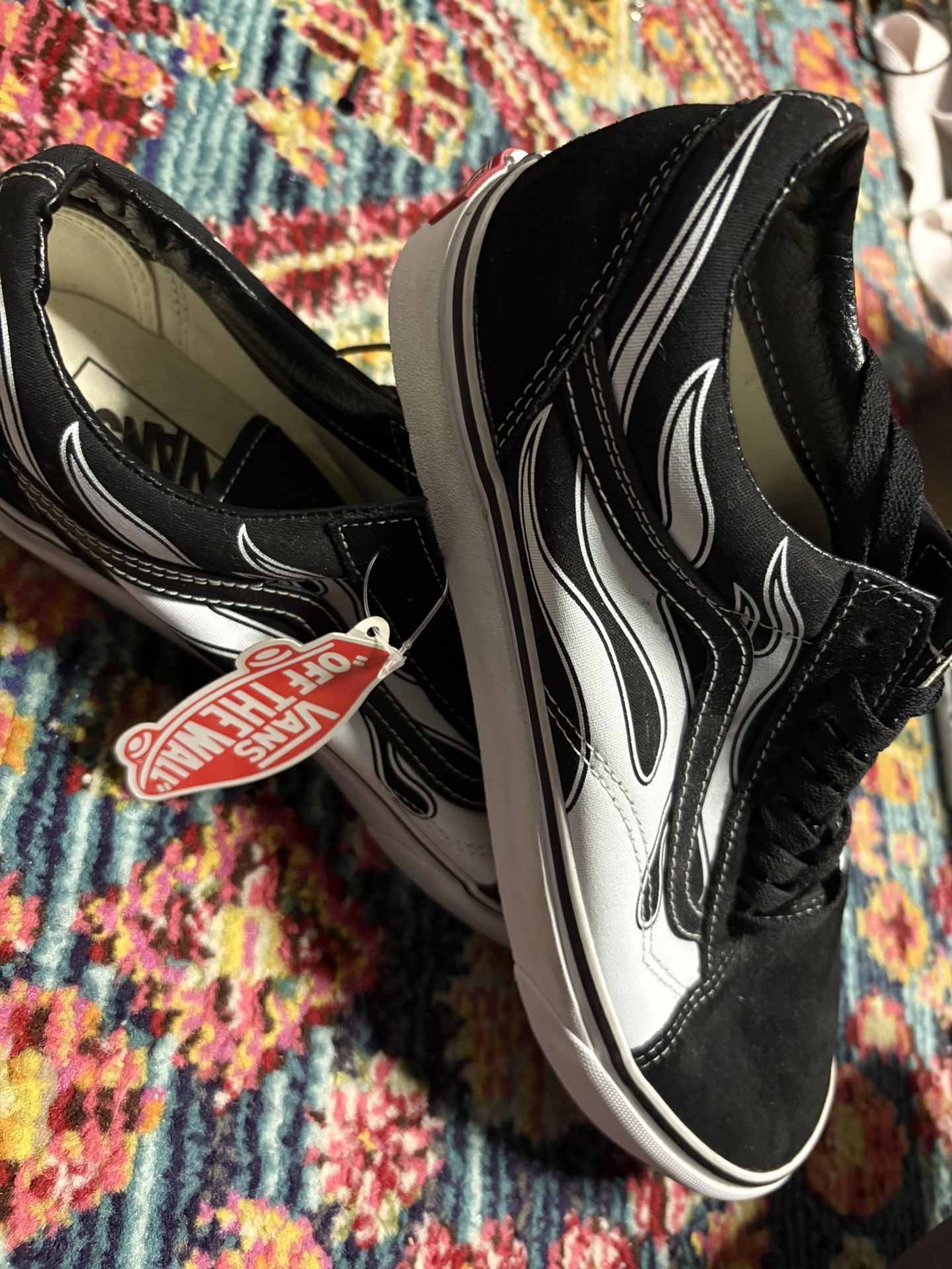 Vans White Flame Size 10