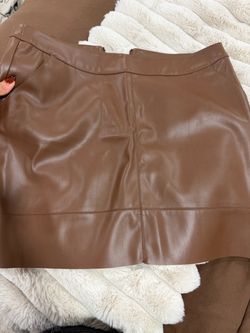 NEW faux leather skirt