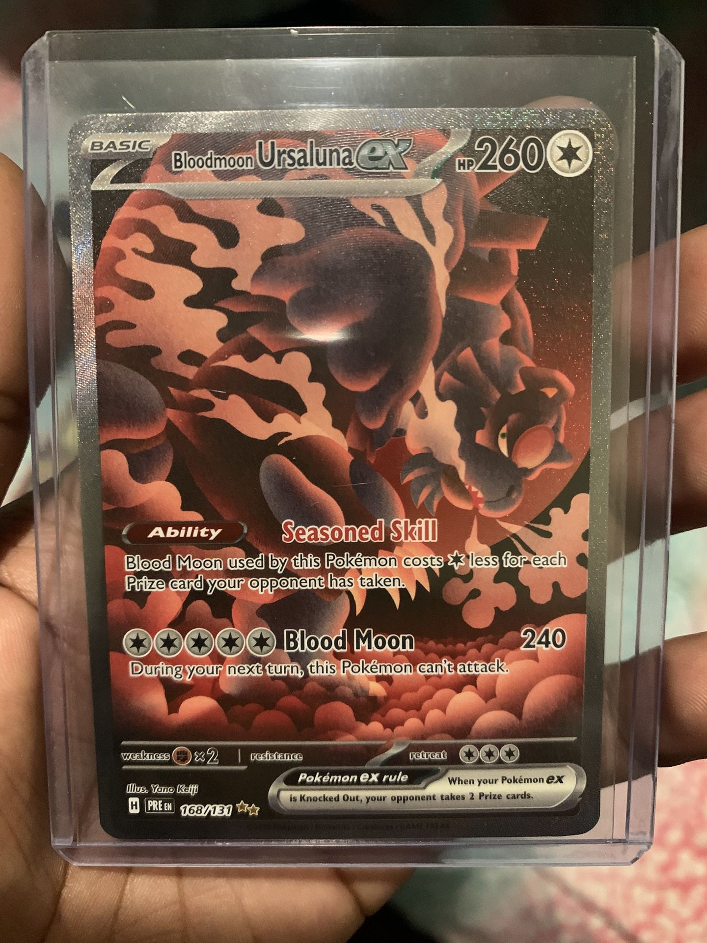 Pokemon Prismatic Evolutions Bloodmoon Ursaluna SIR