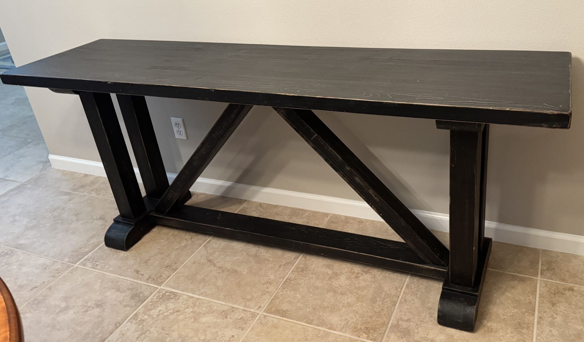 Long Black Accent Table