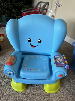 Fisher-Price Laugh & Learn Smart Stages Chair Electronic Learning Toy for Toddlers, Blue