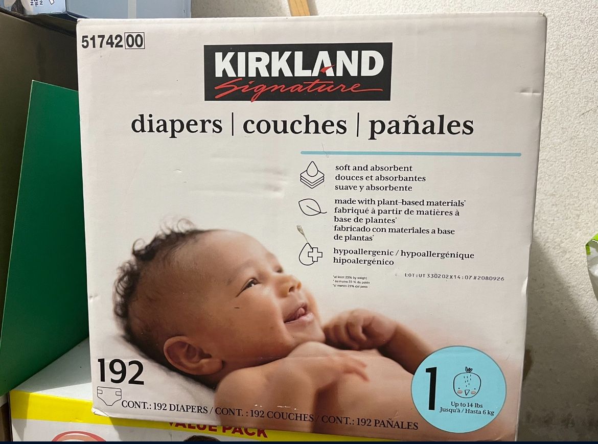 192CT SIZE 1 KIRKLAND DIAPERS