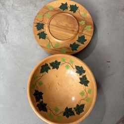 Rio Grande Hand Painted Wooden Serving Bowls
