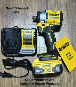 Dewalt 1/2 Cordless Impact