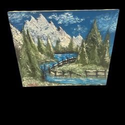 landscape oil paintings original Signature W V S