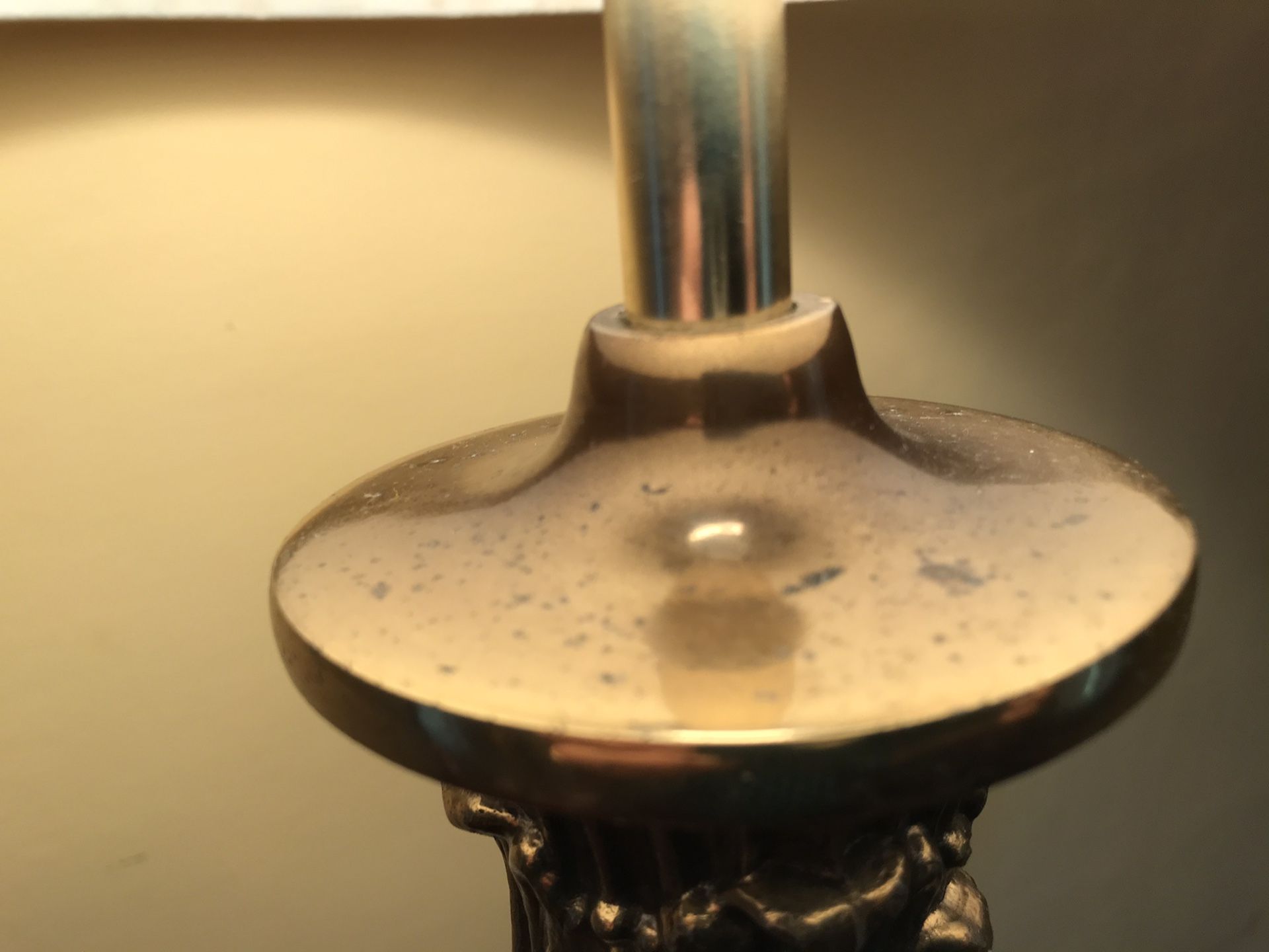 Pair of Vintage Brass and Marble Table Lamps