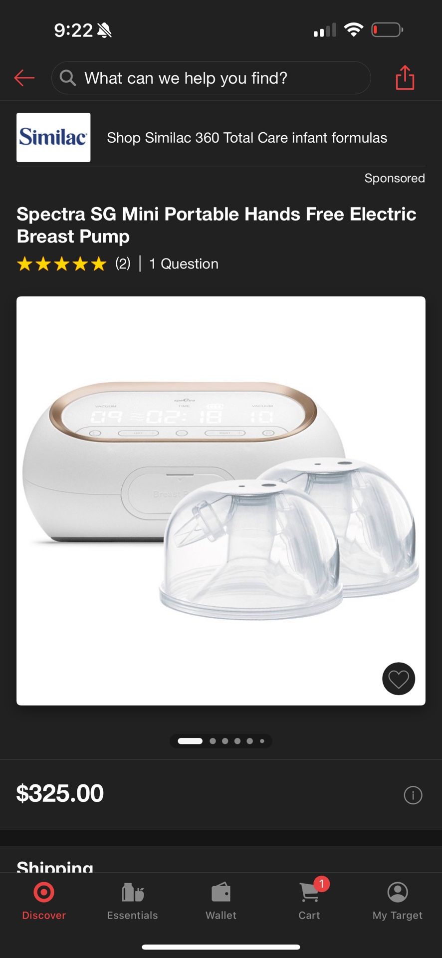 Breast Pump Spectra SG Mini