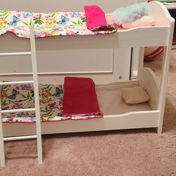 Doll bunk bed with ladder