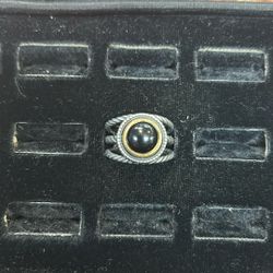 James Avery Marjan Black Onyx Gemstone Ring SZ9