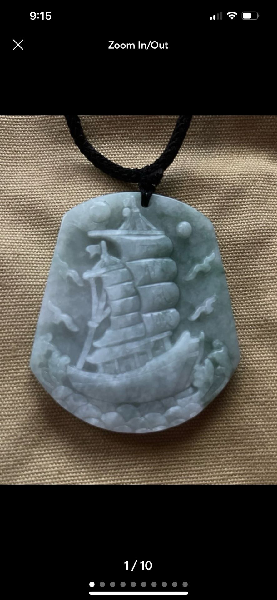 Burma Jade Pendant Smooth sailing