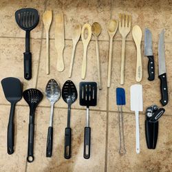 Kitchen Utensils - Can Opener Spatulas Spoons Knives $5 for all 