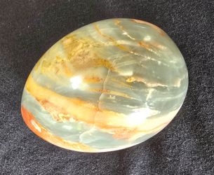 Polished Banded Poly Chrome Jasper Stone Healing Egg - 3 Inches