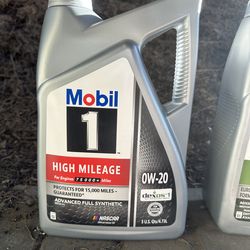 Mobil 1 0w20 high mileage full synthetic oil
