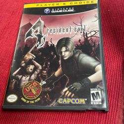 Game Cube Resident Evil 4 With Manual $30 