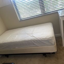 TWIN BED WITH BOX SPRING AND FRAME - NEED GONE