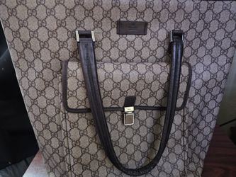 Gucci Brown GG Supreme Canvas Tote Bag