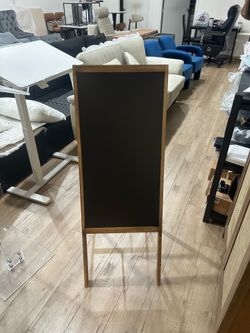 H45”x w16.5”Chalk Board A-Frame Drawing Painting Board Menu Display Sidewalk Wooden Chalkboard Free Standing(Dark Brown)