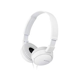 Sony ZX Series Wired On-Ear Headphones, White MDR-ZX110